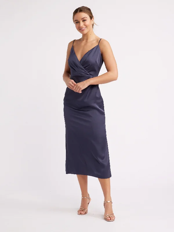 Tall-Collar Midi Dresses -Montreal Midi Dress