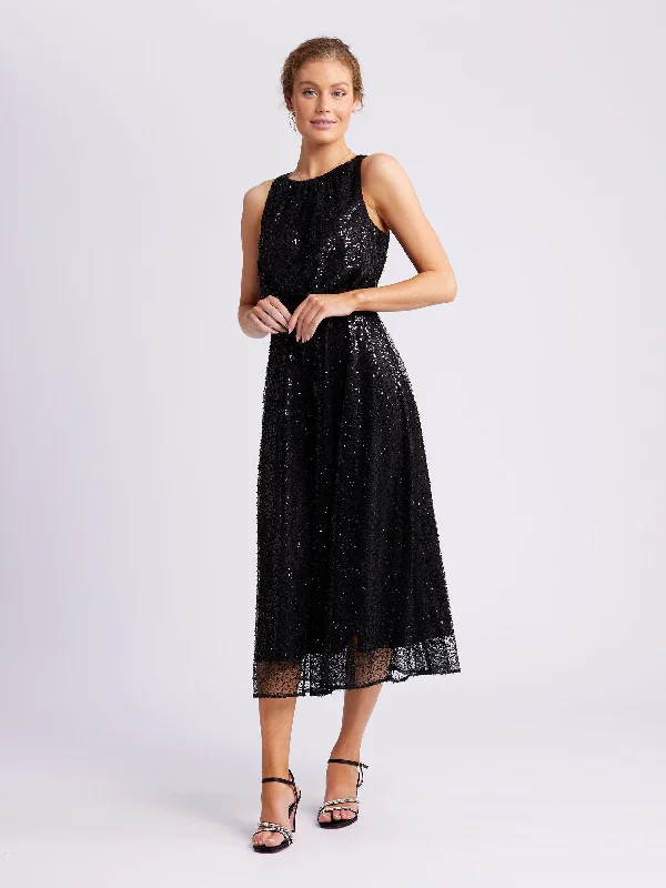 Bubble-Edge Midi Dresses -Venetian Midi Dress