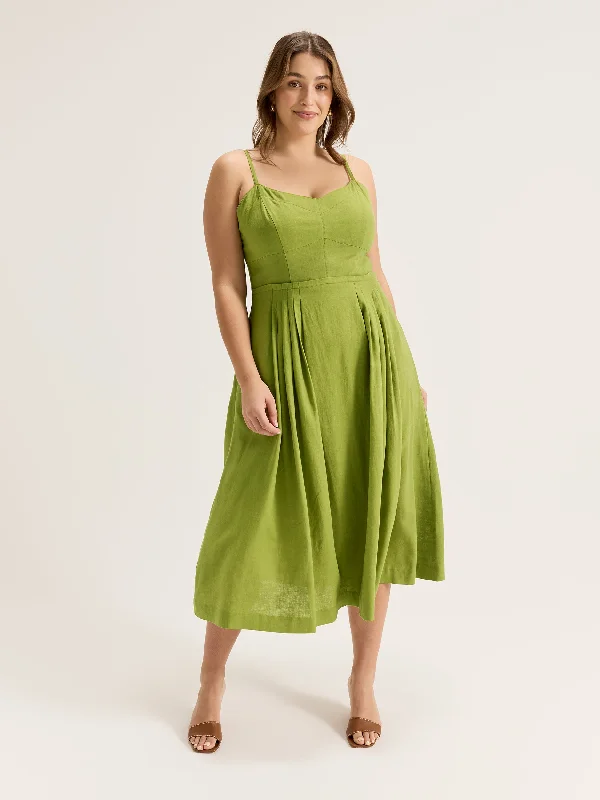 Faux-Suede Midi Dresses -Roussilon Dress