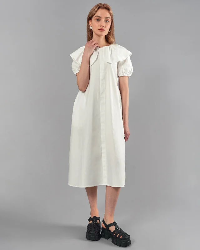 Midi Dresses with Wrap Fronts -Clare Cotton Midi Dress