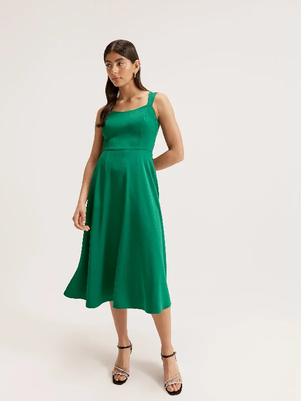 Lace-Up Midi Dresses -New York Dress