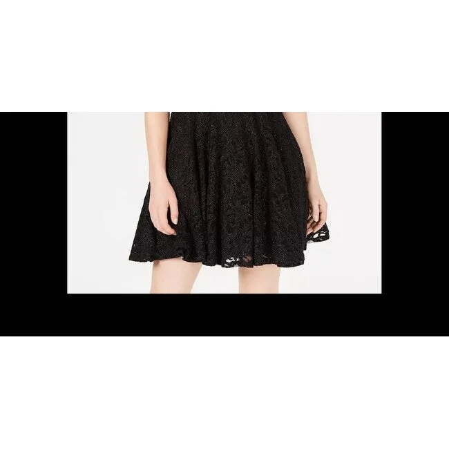 Spring-Party Party Dress -B. Darlin Juniors' Sleeveless Glitter Cocktail Dress 3/4 Black Size 3/4