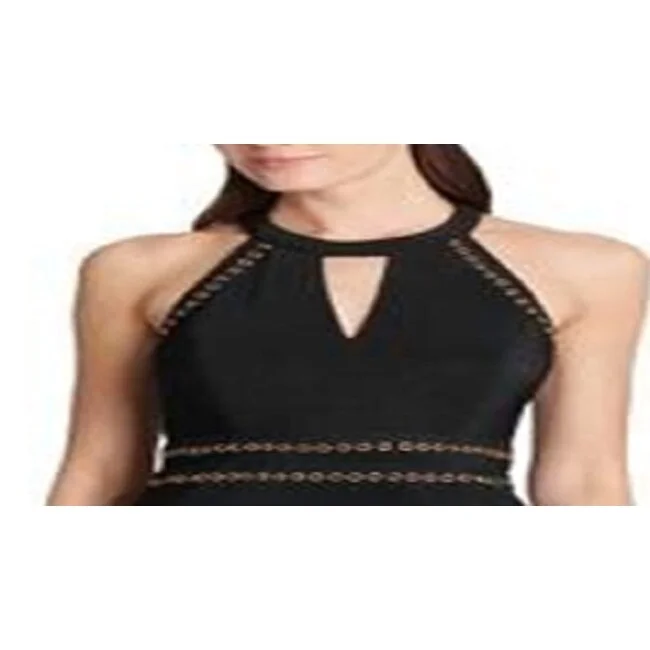 Guess Women's Halter Keyhole Front Cocktail Dress Black Size 12