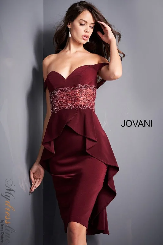 Side-Ruffle Party Dress -Jovani 04461