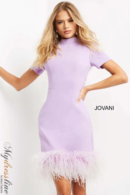 Flared-Back Party Dress -Jovani 08253