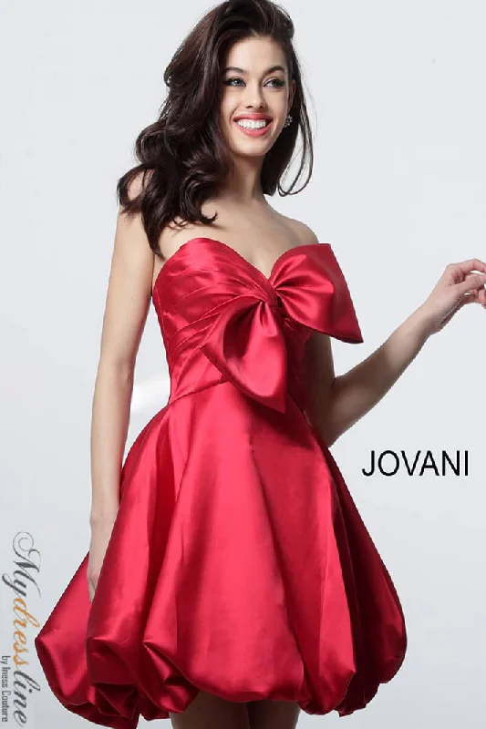 Mixed-Print Party Dress -Jovani 66698