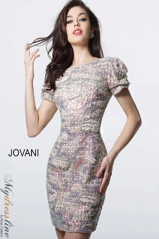 Button-Detail Party Dress for Accents -Jovani M2948