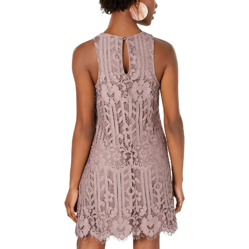 Speechless Women's Lace Sleeveless Cocktail Dress Purple Size Xx-Small