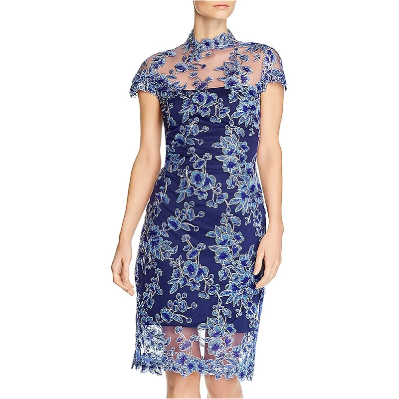 Pretty-Print Party Dress -Tadashi Shoji Womens Floral Cocktail Dress, Blue, 10