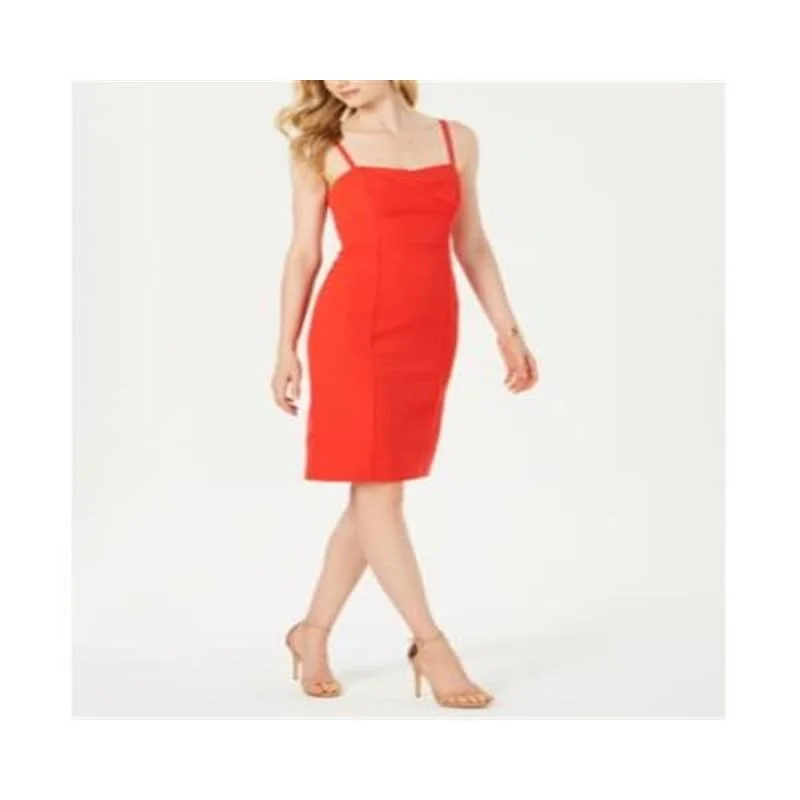 Reunion Party Dress for Nostalgia -Vince Camuto Women's Laguna Crepe Bodycon Dress Cocktail & Party Dresses Red Size 14