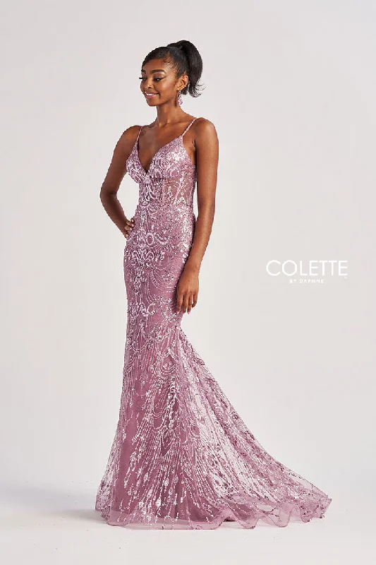 Pleat Evening Dress -Colette: CL8630