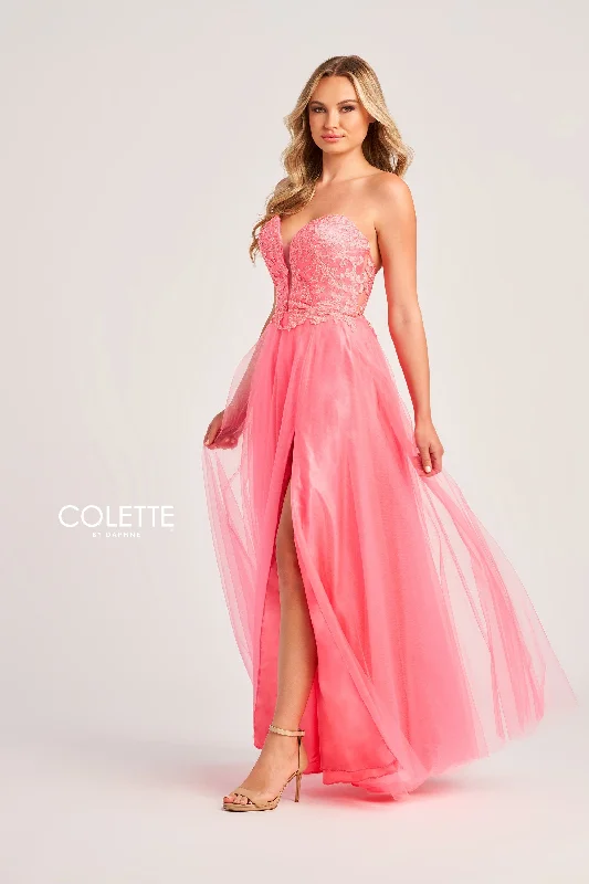 Lace-Sleeve Evening Dress -Colette: CL5132