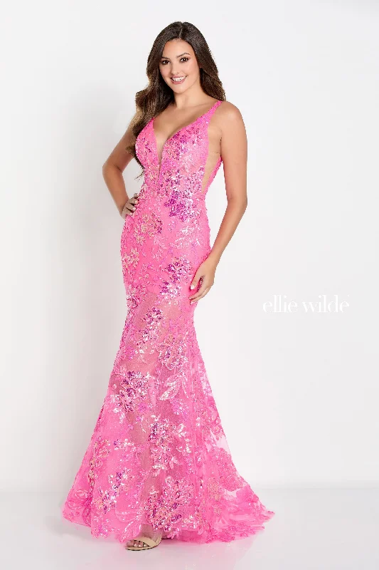 Mesh Evening Dress -Ellie Wilde: EW34040