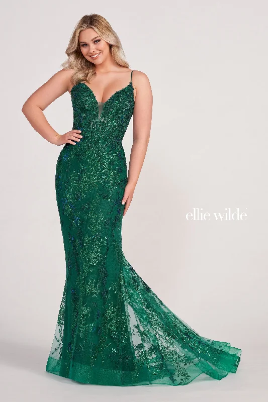 Suede Evening Dress -Ellie Wilde: EW34061