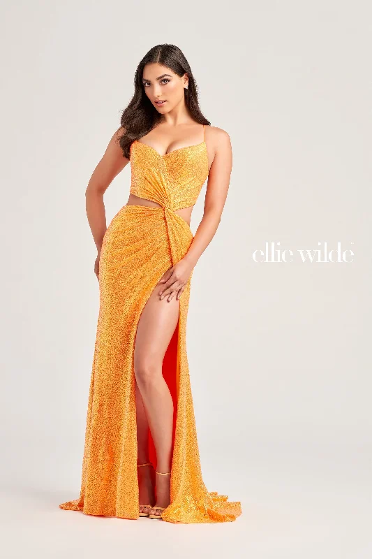 Coffee Evening Dress -Ellie Wilde: EW35234