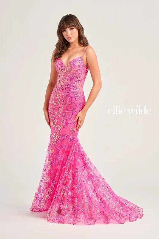 Button Evening Dress -Ellie Wilde: EW35013