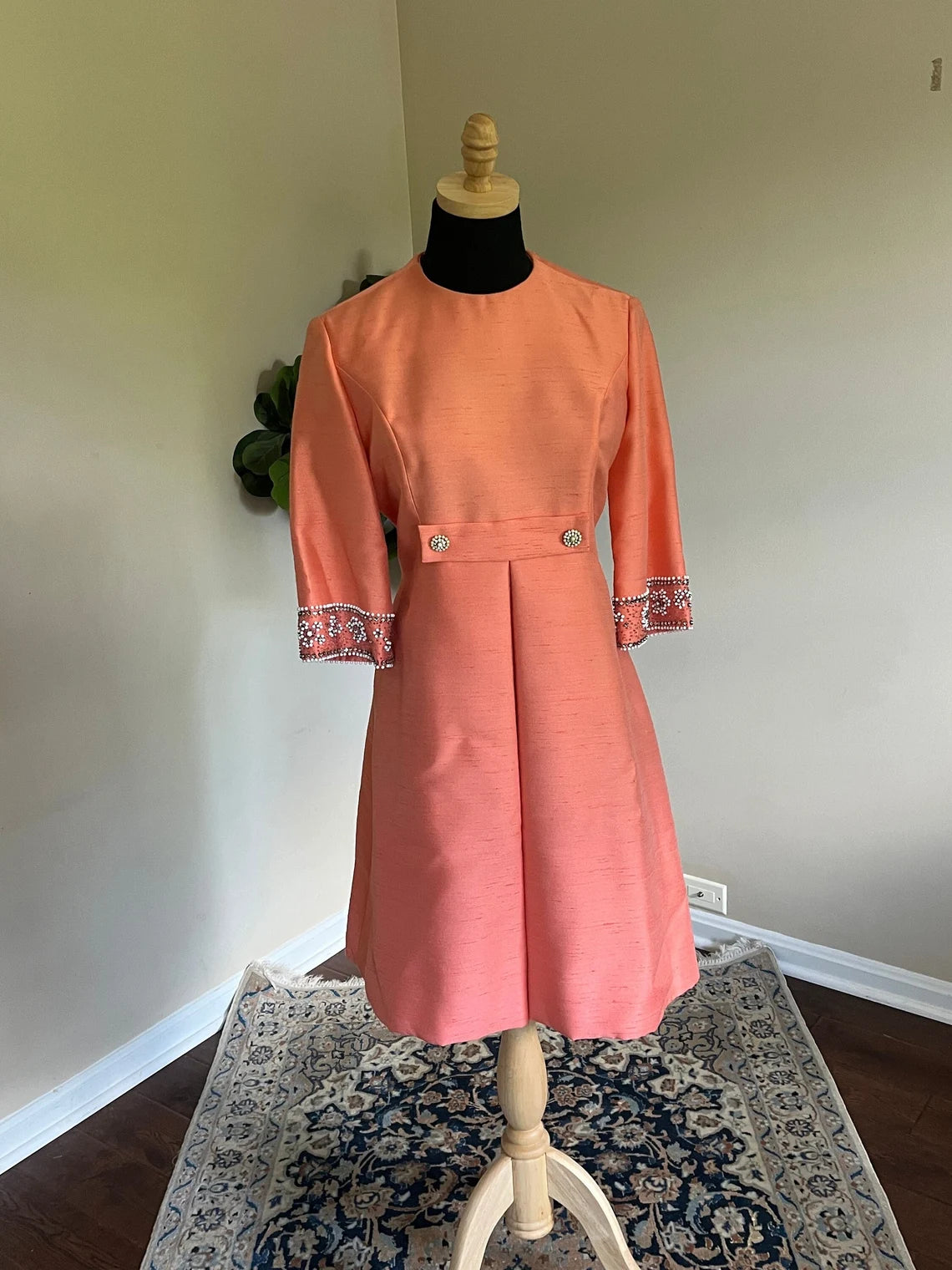 Fashion-Party Party Dress -Vintage 1960s Designer Cocktail Dress Mother of the Bride Dress