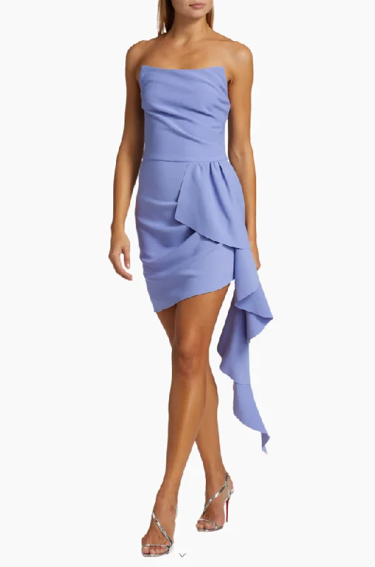 Side-Flare Party Dress -XXS - elliatt blue strapless draped cocktail dress