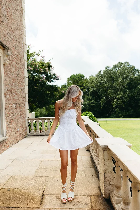 Boho Mini Dresses for Festivals -Confidence Is Key Mini Dress - White