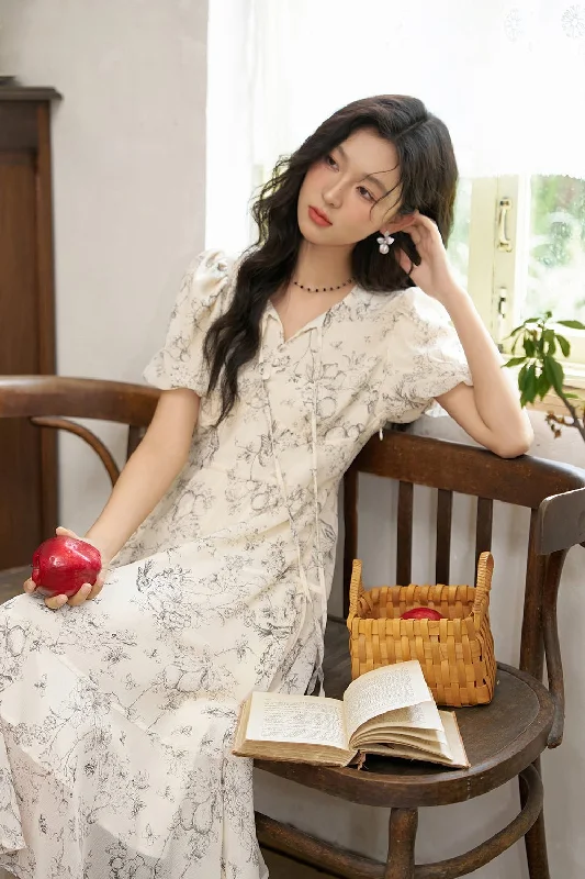 Mini Dresses for Friend Dates -V-neck Floral Maxi Dress for Women