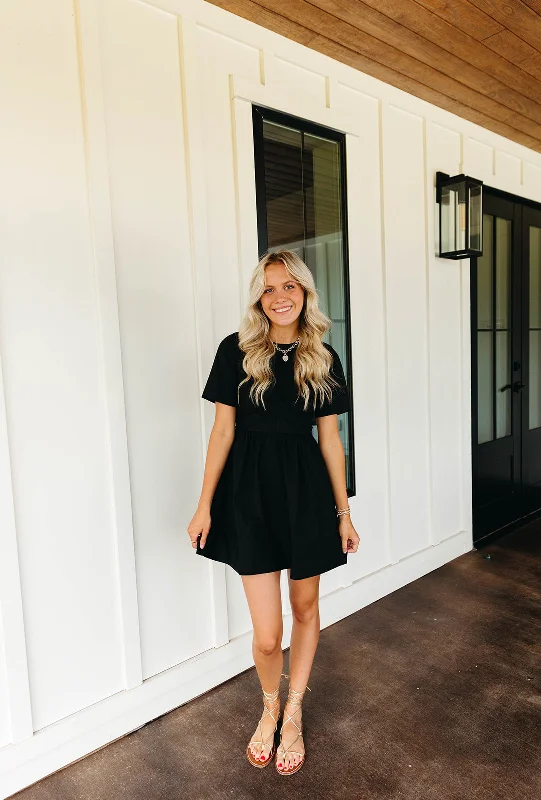 Mini Dresses for Fall Dates -Oh Well Mini Dress - Black