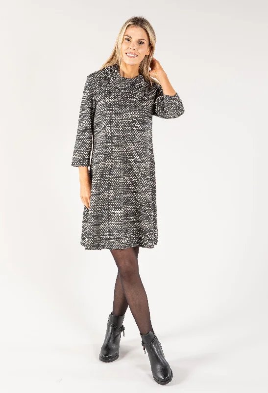 Mini Dresses for Fun Trips -Patterned Knit Dress