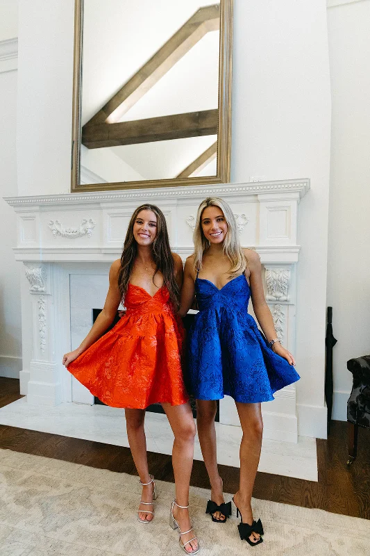 Mini Dresses for Urban Fun -Rooftop Party Dress - Royal Blue