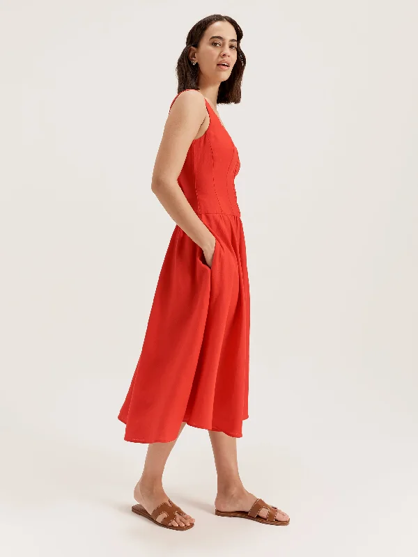 Soft Midi Dresses for Coziness -Coralli Midi Dress