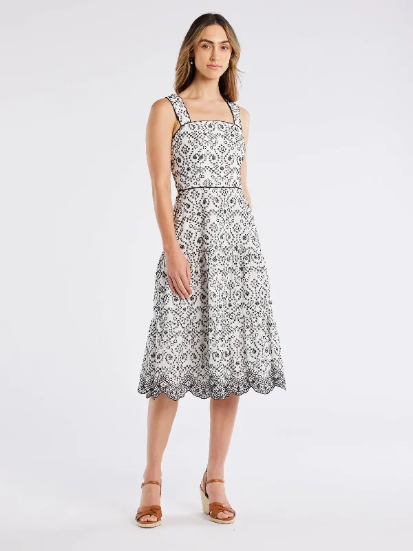 Patterned Midi Dresses for Flair -Isla Broderie Dress