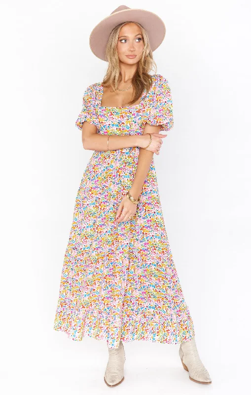 Midi Dresses for Dance Fun -Linds Midi Dress ~ Rainbow Fields