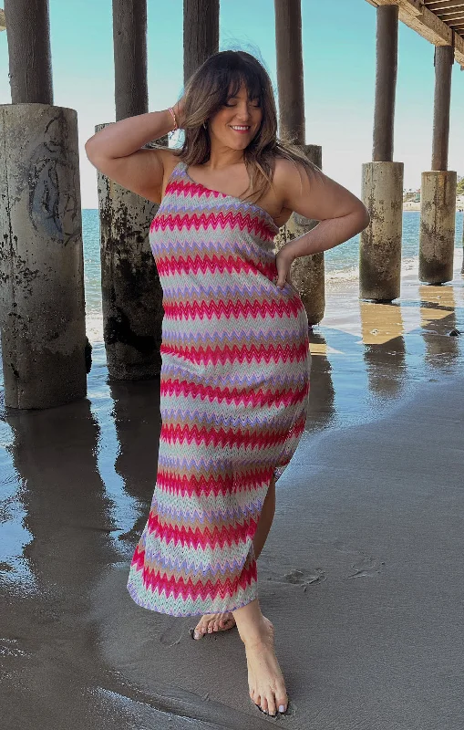 Tie-Top Midi Dresses -Nice Midi ~ Riviera Zigzag Crochet