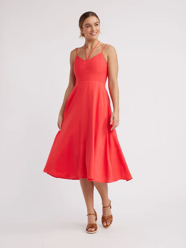 Front-Wrap Midi Dresses -Sunrise Midi Dress